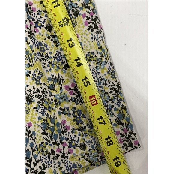 J Jill Live in Chino Pencil Skirt Womens 0P Floral Cotton Stretch Front Zip - Picture 13 of 13